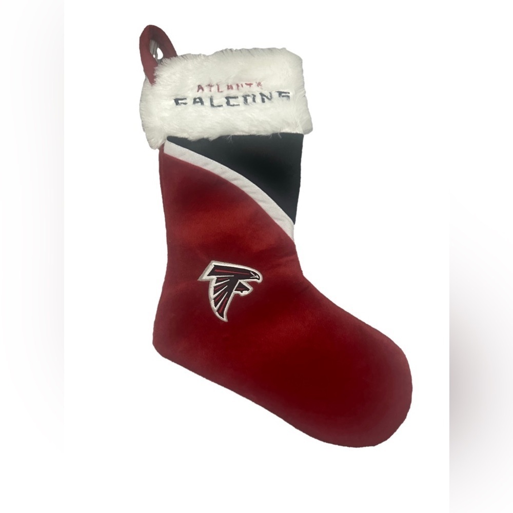 NFL Atlanta Falcons Embroidered Patch‎ Christmas 17” Stocking Unisex Holiday Red